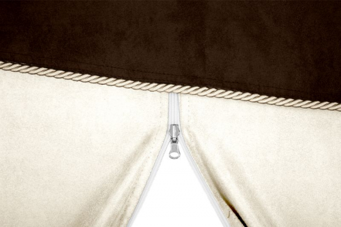 Perdea cortina cabina ( fata, spate, piele intoarsa) ELEGANCE, set 7 buc maro/bej, tip cabina: XLX potrivit MAN TGA, TGX I dupa 2000 [4]
