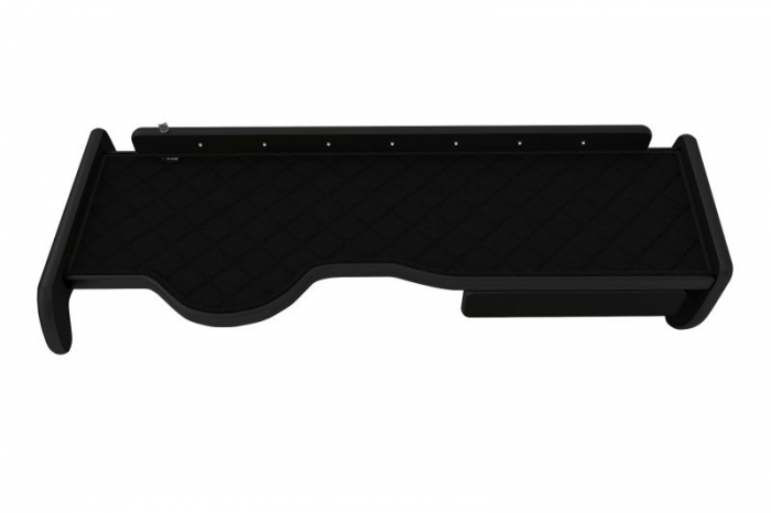 Raft polita interior cabina (panou LED, lumina alba; cabina ingusta M, L, XL, LX, XLX; lung; sertar suplimentar sub blatul mesei, lung, culoare: negru, serie: ELEGANCE) potrivit MAN [4]