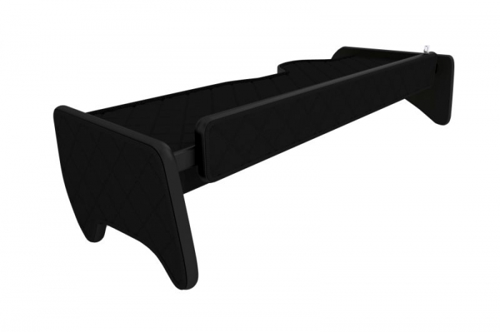 Raft polita interior cabina (panou LED, lumina alba; cabina ingusta M, L, XL, LX, XLX; lung; sertar suplimentar sub blatul mesei, lung, culoare: negru, serie: ELEGANCE) potrivit MAN [3]