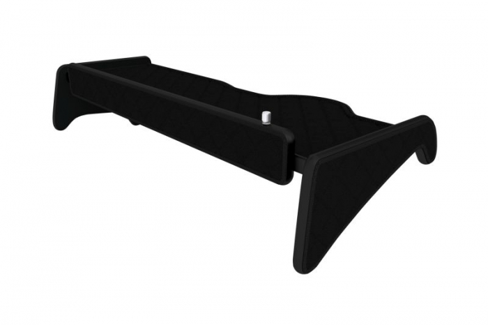 Raft polita interior cabina (panou LED, lumina alba; cabina ingusta M, L, XL, LX, XLX; lung; sertar suplimentar sub blatul mesei, lung, culoare: negru, serie: ELEGANCE) potrivit MAN [2]