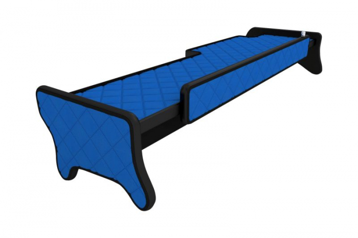 Raft polita interior cabina (panou LED, lumina alba; cabina larga XXL; lung; sertar suplimentar sub blatul mesei, lung, culoare: albastru, serie: ELEGANCE) potrivit MAN [3]