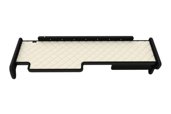 Raft polita interior cabina (panou LED, lumina alba; cabina larga XXL; lung; sertar suplimentar sub blatul mesei, lung, culoare: bej, serie: ELEGANCE) potrivit MAN [4]