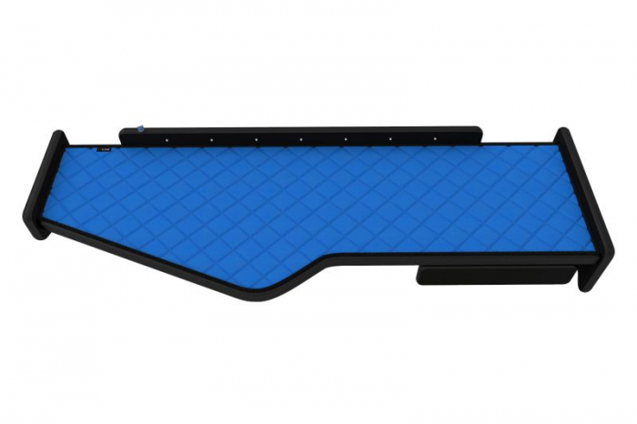 Raft polita interior cabina (panou LED, lumina alba; lung; sertar suplimentar sub blatul mesei, lung, culoare: albastru, serie: ELEGANCE) potrivit SCANIA [4]