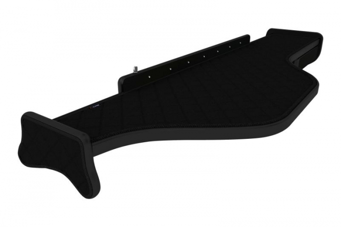 Raft polita interior cabina (panou LED, lumina alba; lung; sertar suplimentar sub blatul mesei, lung, culoare: negru, serie: ELEGANCE) potrivit DAF [1]
