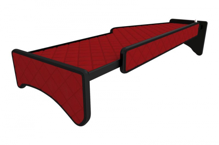 Raft polita interior cabina (panou LED, lumina alba; lung; sertar suplimentar sub blatul mesei, lung, culoare: rosu, serie: ELEGANCE) potrivit SCANIA [3]