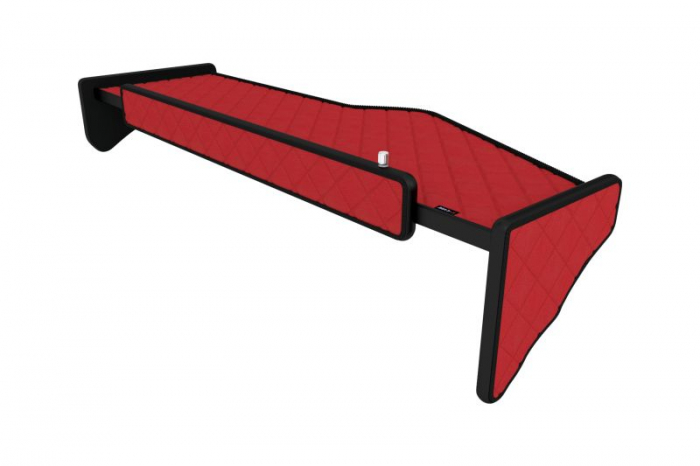 Raft polita interior cabina (panou LED, lumina alba; lung; sertar suplimentar sub blatul mesei, lung, culoare: rosu, serie: ELEGANCE) potrivit SCANIA [2]