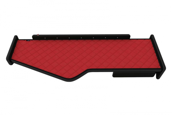 Raft polita interior cabina (panou LED, lumina alba; lung; sertar suplimentar sub blatul mesei, lung, culoare: rosu, serie: ELEGANCE) potrivit SCANIA [4]