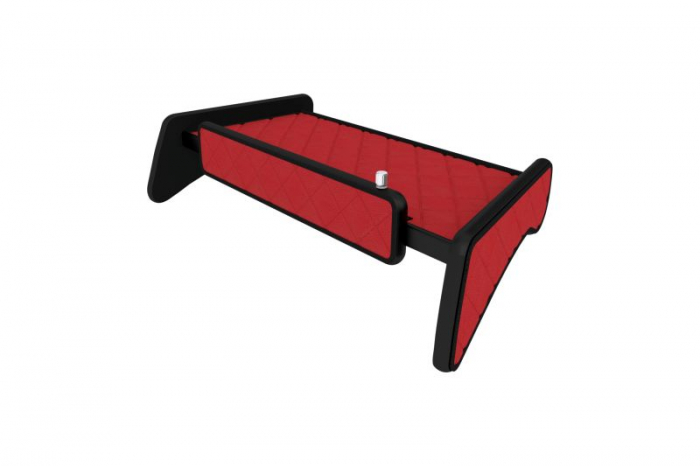 Raft polita interior cabina (panou LED, lumina alba; mijloc, cabina, culoare: rosu, serie: ELEGANCE) potrivit MAN [2]