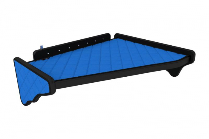 Raft polita interior cabina (panou LED, lumina alba; mijloc; versiune joasa, cabina, culoare: albastru, serie: ELEGANCE) potrivit SCANIA R [1]