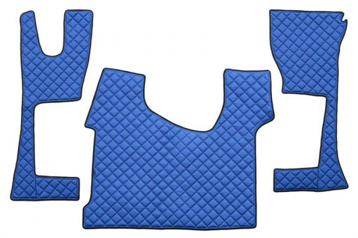 Set covor podea camion Mercedes Actros ECO-LEATHER, set 3 buc. (material - eco-piele, culoare - albastru, cabina ingusta 230 cm) potrivit MERCEDES ACTROS M [1]