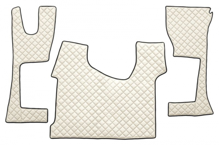 Set covor podea camion Mercedes Actros ECO-LEATHER, set 3 buc. (material - eco-piele, culoare - bej, cabina ingusta 230 cm) potrivit MERCEDES ACTROS M [1]