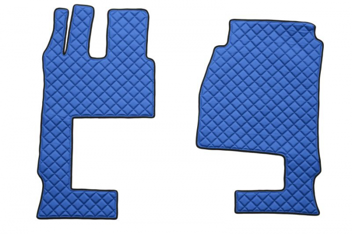 Set covor podea camion Mercedes Actros scaun pasager convertibil, ECO-LEATHER, set 3 buc. (material - eco-piele, culoare - albastru, cabina lata 250 cm)  [2]