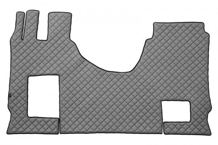 Set covor podea camion Mercedes Actros scaun pasager convertibil, ECO-LEATHER, set 3 buc. (material - eco-piele, culoare - gri, cabina lata 250 cm)  [1]