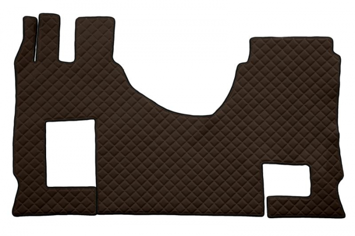 Set covor podea camion Mercedes Actros scaun pasager convertibil, ECO-LEATHER, set 3 buc. (material - eco-piele, culoare - maro, cabina lata 250 cm) [1]