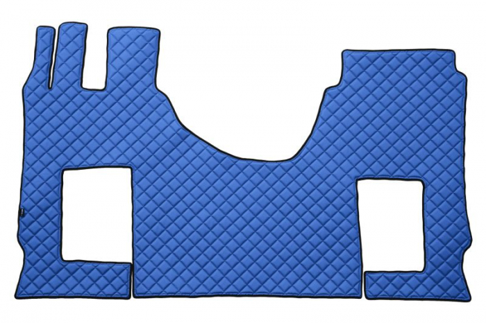Set covor podea camion Mercedes Actros scaun pneumatic pentru pasageri, ECO-LEATHER, 1 bucata (material - eco-piele, culoare - albastru, cabina lata 250 cm) [1]