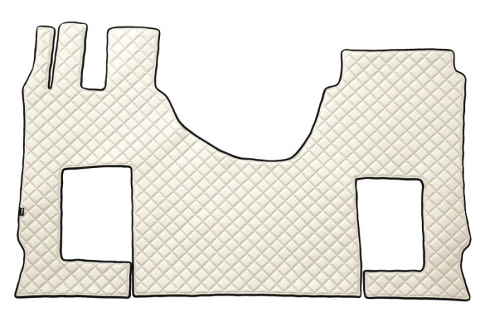 Set covor podea camion Mercedes Actros scaun pneumatic pentru pasageri, ECO-LEATHER, 1 bucata (material - eco-piele, culoare - bej, cabina lata 250 cm) [1]