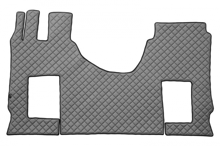 Set covor podea camion Mercedes Actros scaun pneumatic pentru pasageri, ECO-LEATHER, 1 bucata (material - eco-piele, culoare - gri, cabina lata 250 cm) [1]