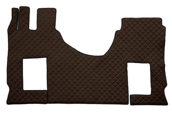Set covor podea camion Mercedes Actros scaun pneumatic pentru pasageri, ECO-LEATHER, 1 bucata (material - eco-piele, culoare - maro, cabina lata 250 cm)  [1]
