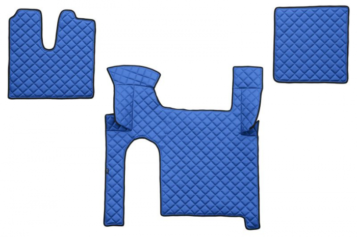 Set covor podea camion potrivit MAN ECO-LEATHER, set 3 buc. (material - eco-piele, culoare - albastru, pentru transmisie manuala) potrivit MAN [1]