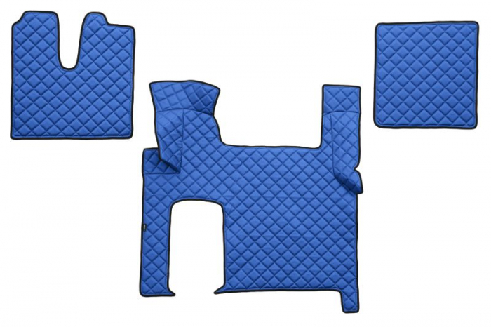 Set covor podea camion potrivit MAN ECO-LEATHER, set 3 buc. (material - eco-piele, culoare - albastru, transmisie automata) potrivit MAN TGX [1]