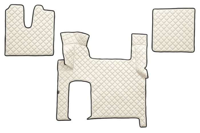 Set covor podea camion potrivit MAN ECO-LEATHER, set 3 buc. (material - eco-piele, culoare - bej, transmisie automata) potrivit MAN TGX  [1]