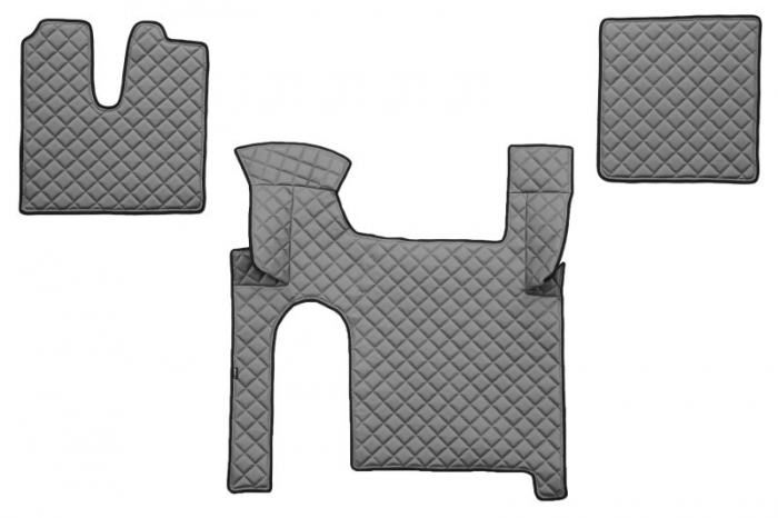 Set covor podea camion potrivit MAN ECO-LEATHER, set 3 buc. (material - eco-piele, culoare - gri, pentru transmisie manuala) potrivit MAN TGX [1]