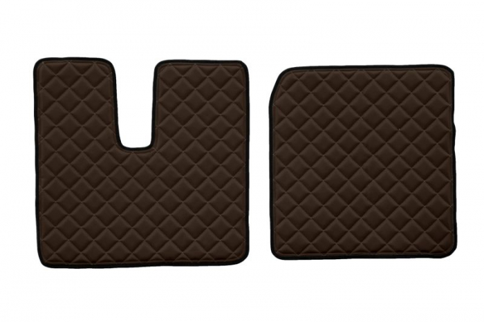 Set covor podea camion potrivit MAN ECO-LEATHER, set 3 buc. (material - eco-piele, culoare - maro, cabina lata 250 cm) potrivit MAN TGA dupa 1999 [2]