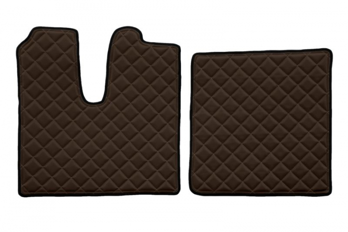Set covor podea camion potrivit MAN un sertar, ECO-LEATHER, set 3 buc. (material - eco-piele, culoare - maro, pentru transmisie manuala) potrivit MAN TGX I 0 [2]