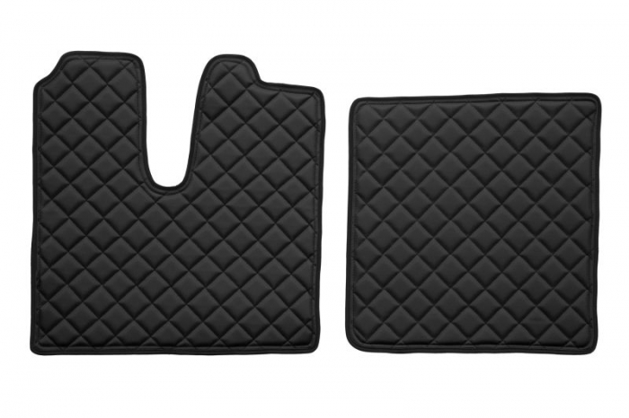 Set covor podea camion potrivit MAN ECO-LEATHER, set 3 buc. (material - eco-piele, culoare - negru, transmisie automata) potrivit MAN TGX  [2]