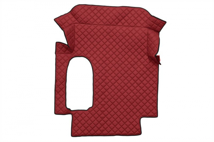 Set covor podea camion potrivit MAN ECO-LEATHER, set 3 buc. (material - eco-piele, culoare - rosu, cabina lata 250 cm) potrivit MAN TGA dupa 1999 [3]