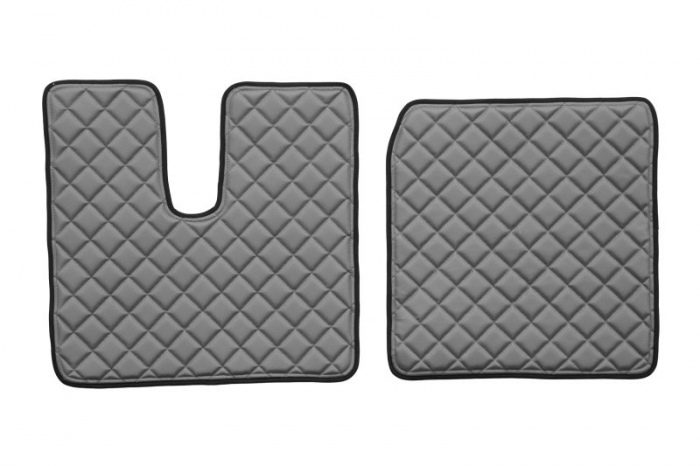 Set covor podea camion potrivit MAN ECO-LEATHER, set 3 buc. (material - eco-piele, culoare - rosu, cabina lata 250 cm) potrivit MAN TGA dupa 1999 [2]
