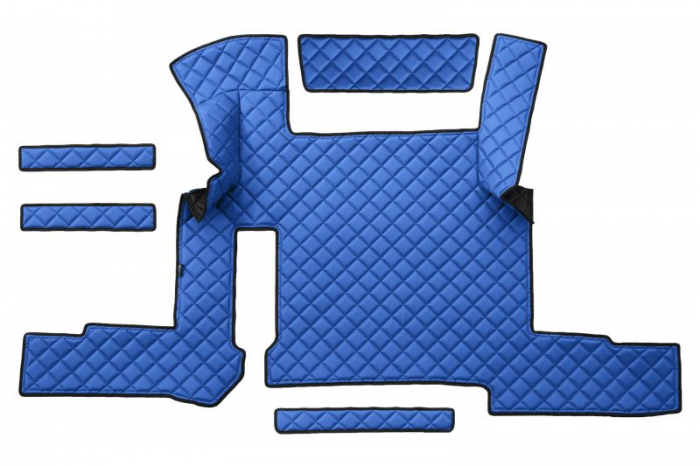 Set covor podea camion potrivit MAN ECO-LEATHER, set 7 bucati (material - eco-piele, culoare - albastru, transmisie automata) potrivit MAN TGX  [3]