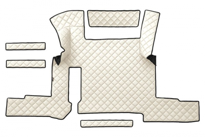 Set covor podea camion potrivit MAN ECO-LEATHER, set 7 bucati (material - eco-piele, culoare - bej, transmisie automata) potrivit MAN TGX I [3]