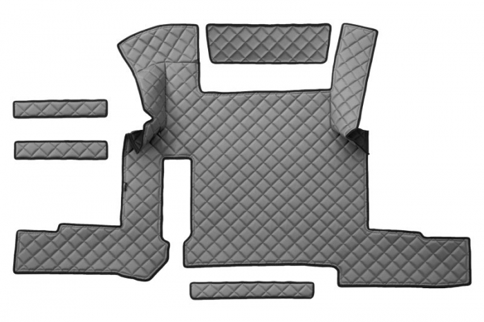 Set covor podea camion potrivit MAN ECO-LEATHER, set 7 bucati (material - eco-piele, culoare - gri, transmisie automata) potrivit MAN TGX [3]