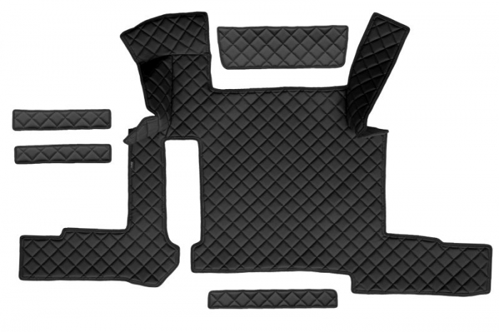 Set covor podea camion potrivit MAN ECO-LEATHER, set 7 bucati (material - eco-piele, culoare - negru, pentru transmisie manuala) potrivit MAN TGX [3]