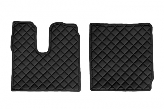Set covor podea camion potrivit MAN ECO-LEATHER, set 7 bucati (material - eco-piele, culoare - negru, transmisie automata) potrivit MAN TGX  [2]