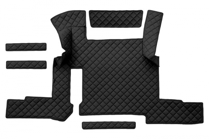 Set covor podea camion potrivit MAN ECO-LEATHER, set 7 bucati (material - eco-piele, culoare - negru, transmisie automata) potrivit MAN TGX  [3]