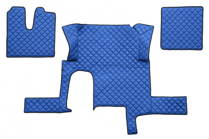 Set covor podea camion potrivit MAN un sertar, ECO-LEATHER, set 3 buc. (material - eco-piele, culoare - albastru, transmisie automata) potrivit MAN TGX [1]