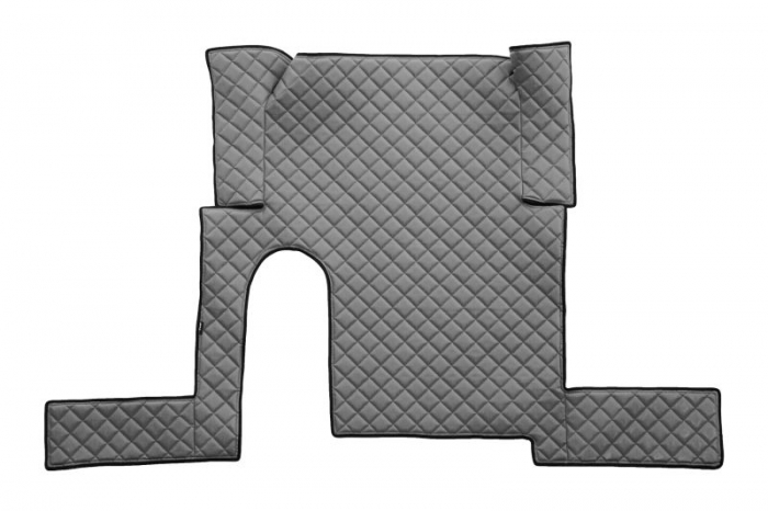 Set covor podea camion potrivit MAN un sertar, ECO-LEATHER, set 3 buc. (material - eco-piele, culoare - gri, pentru transmisie manuala) potrivit MAN TGX [3]