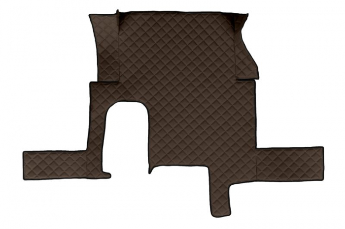 Set covor podea camion potrivit MAN un sertar, ECO-LEATHER, set 3 buc. (material - eco-piele, culoare - maro, transmisie automata) potrivit MAN TGX dupa 2006 [3]