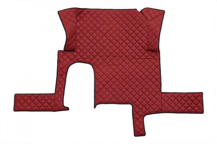 Set covor podea camion potrivit MAN un sertar, ECO-LEATHER, set 3 buc. (material - eco-piele, culoare - rosu, transmisie automata) potrivit MAN TGX dupa 2006 [3]