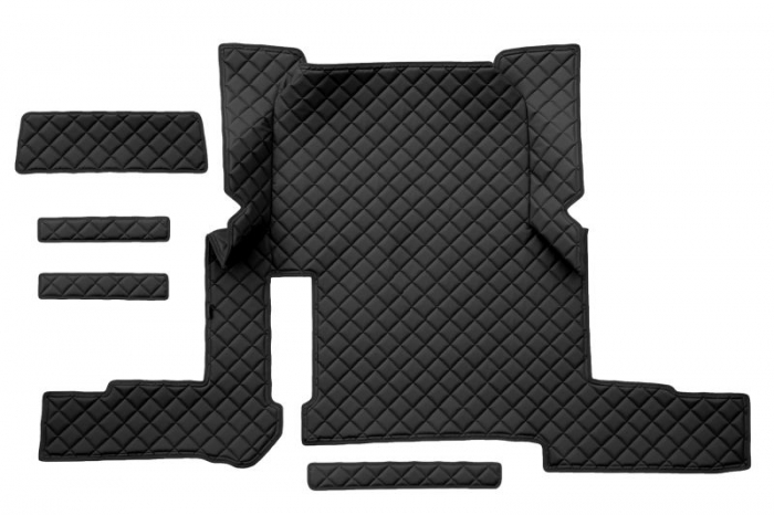 Set covor podea camion potrivit MAN un sertar, ECO-LEATHER, set 7 bucati (material - eco-piele, culoare - negru, transmisie automata) potrivit MAN TGX dupa 2019 [3]