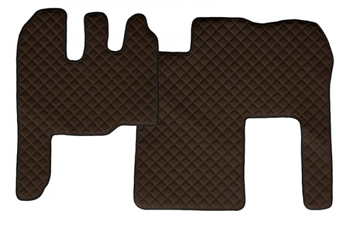 Set covor podea camion potrivit Renault ECO-LEATHER, 2 bucati (material - eco-piele, culoare - maro) potrivit Renault Truck MAGNUM dupa 2004 [1]