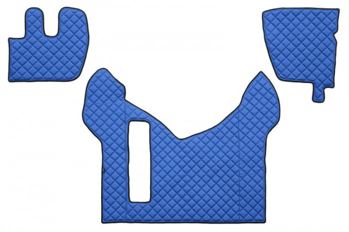 Set covor podea camion potrivit Renault ECO-LEATHER, set 3 buc. (material - eco-piele, culoare - albastru) potrivit Renault Truck PREMIUM 2 dupa 2005 [1]