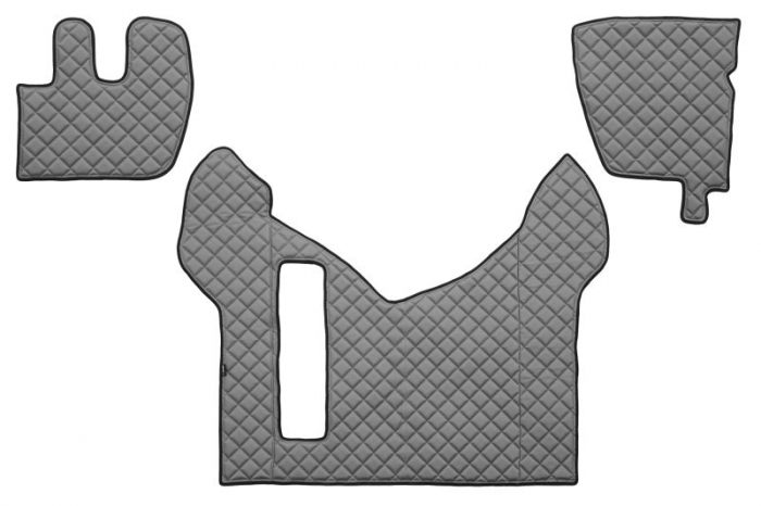 Set covor podea camion potrivit Renault ECO-LEATHER, set 3 buc. (material - eco-piele, culoare - gri) potrivit Renault Truck PREMIUM 2 dupa 2005 [1]