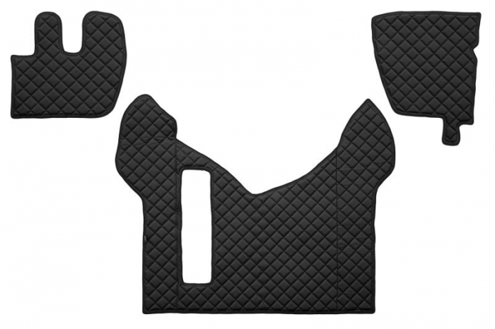 Set covor podea camion potrivit Renault ECO-LEATHER, set 3 buc. (material - eco-piele, culoare - negru) potrivit Renault Truck PREMIUM 2 dupa 2005 [1]