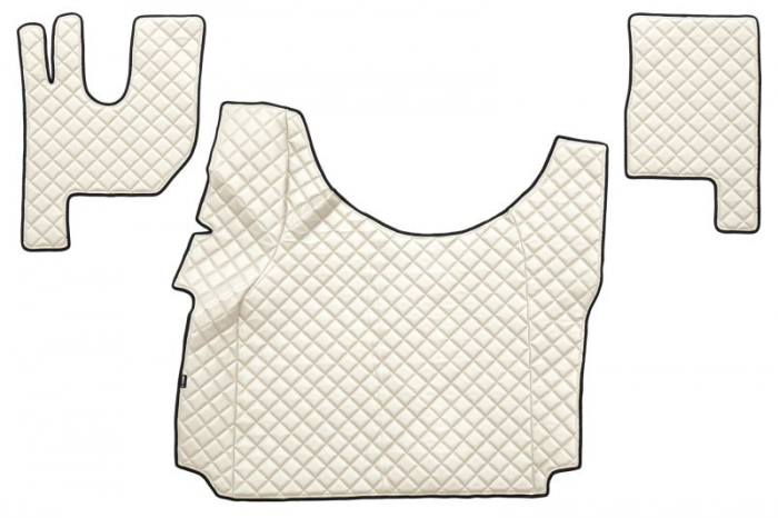 Set covor podea camion potrivit Renault tunel inalt, ECO-LEATHER, set 3 buc. (material - eco-piele, culoare - bej) potrivit Renault Truck T dupa 2013 [1]