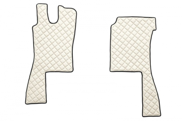 Set covor podea camion potrivit Scania ECO-LEATHER, set 3 buc. (material - eco-piele, culoare - bej, pentru transmisie manuala) potrivit SCANIA 4 dupa 1995 [2]