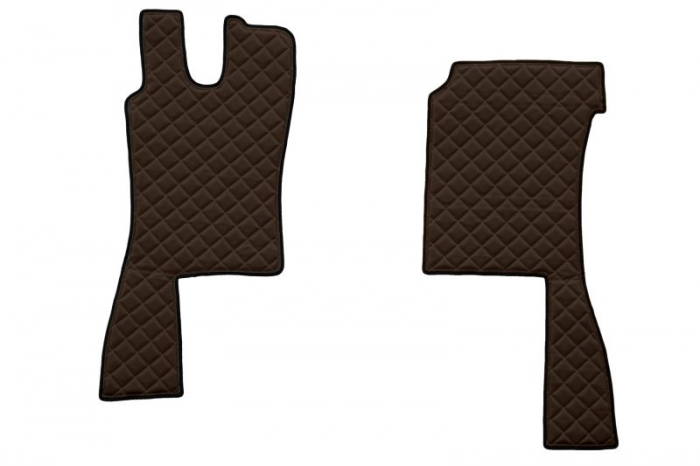 Set covor podea camion potrivit Scania ECO-LEATHER, set 3 buc. (material - eco-piele, culoare - maro, pentru transmisie manuala) potrivit SCANIA 4  [2]