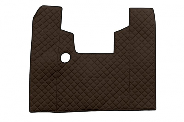 Set covor podea camion potrivit Scania ECO-LEATHER, set 3 buc. (material - eco-piele, culoare - maro, pentru transmisie manuala) potrivit SCANIA 4  [3]